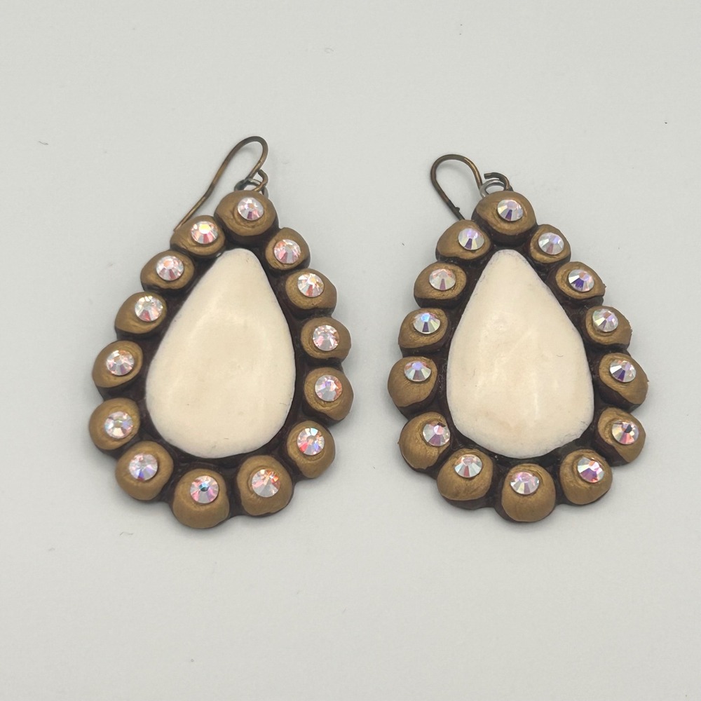 Sookie Sookie Teardrop Earrings Rhinestone Boho‎ Cowgirl Chic Dangle
